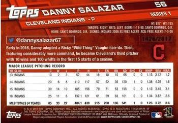 2017 Topps - Gold #56 Danny Salazar Back