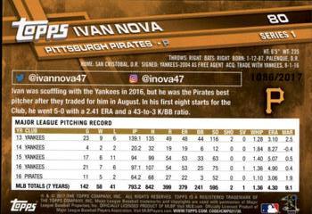 2017 Topps - Gold #80 Ivan Nova Back
