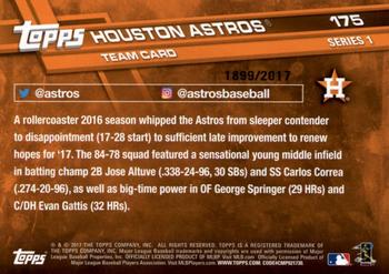 2017 Topps - Gold #175 Houston Astros Back