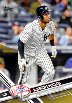 2017 Topps - Gold #181 Aaron Hicks Front