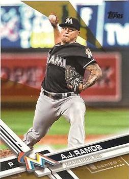 2017 Topps - Gold #194 A.J. Ramos Front