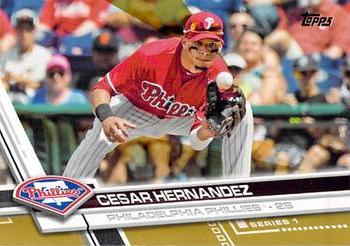 2017 Topps - Gold #222 Cesar Hernandez Front