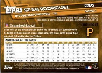 2017 Topps - Gold #250 Sean Rodriguez Back
