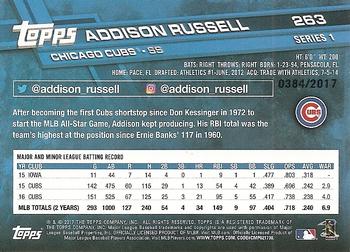 2017 Topps - Gold #263 Addison Russell Back