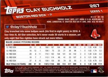 2017 Topps - Gold #267 Clay Buchholz Back