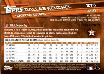 2017 Topps - Gold #275 Dallas Keuchel Back