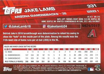 2017 Topps - Gold #331 Jake Lamb Back