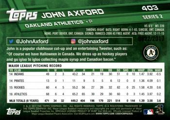 2017 Topps - Gold #403 John Axford Back