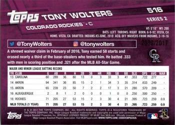 2017 Topps - Gold #516 Tony Wolters Back