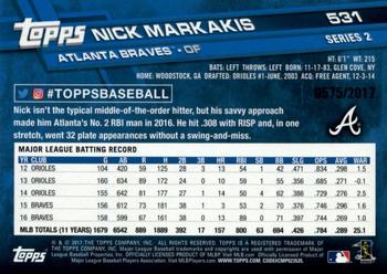 2017 Topps - Gold #531 Nick Markakis Back