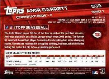 2017 Topps - Gold #539 Amir Garrett Back