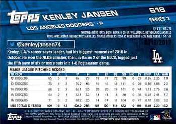 2017 Topps - Gold #618 Kenley Jansen Back
