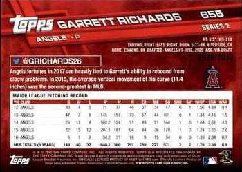 2017 Topps - Gold #655 Garrett Richards Back