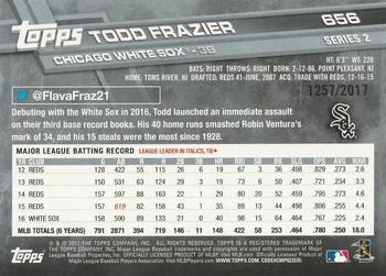 2017 Topps - Gold #656 Todd Frazier Back