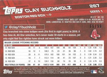 2017 Topps - Vintage Stock #267 Clay Buchholz Back