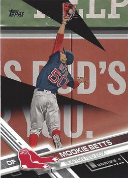2017 Topps - Black #161 Mookie Betts Front