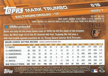 2017 Topps - Black #616 Mark Trumbo Back