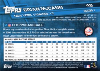 2017 Topps - Mother's Day Hot Pink #48 Brian McCann Back