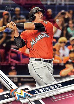 2017 Topps - Mother's Day Hot Pink #594 Justin Bour Front