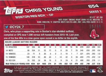 2017 Topps - Mother's Day Hot Pink #654 Chris Young Back