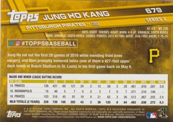 2017 Topps - Father's Day Powder Blue #679 Jung Ho Kang Back