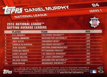2017 Topps - Negative #84 Daniel Murphy Back