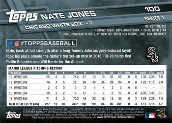 2017 Topps - Negative #100 Nate Jones Back