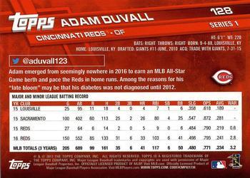 2017 Topps - Negative #128 Adam Duvall Back
