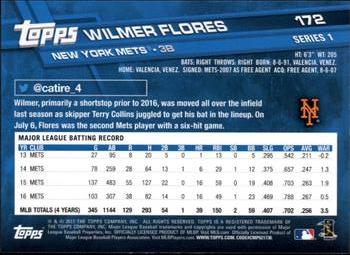 2017 Topps - Negative #172 Wilmer Flores Back