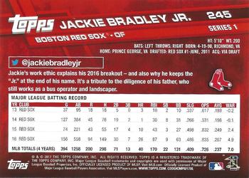 2017 Topps - Negative #245 Jackie Bradley Jr. Back