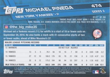 2017 Topps - Negative #474 Michael Pineda Back