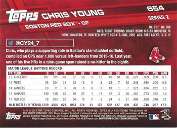2017 Topps - Negative #654 Chris Young Back