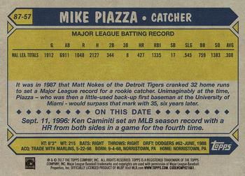2017 Topps - 1987 Topps Baseball 30th Anniversary #87-57 Mike Piazza Back