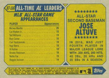 2017 Topps - 1987 Topps Baseball 30th Anniversary #87-106 Jose Altuve Back