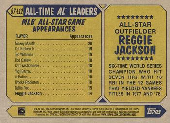 2017 Topps - 1987 Topps Baseball 30th Anniversary #87-112 Reggie Jackson Back