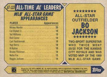 2017 Topps - 1987 Topps Baseball 30th Anniversary #87-123 Bo Jackson Back