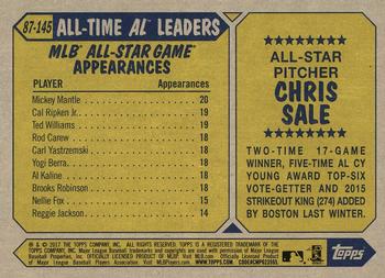2017 Topps - 1987 Topps Baseball 30th Anniversary #87-145 Chris Sale Back