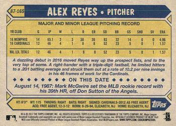 2017 Topps - 1987 Topps Baseball 30th Anniversary #87-165 Alex Reyes Back