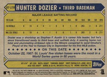 2017 Topps - 1987 Topps Baseball 30th Anniversary #87-178 Hunter Dozier Back