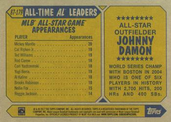 2017 Topps - 1987 Topps Baseball 30th Anniversary #87-179 Johnny Damon Back
