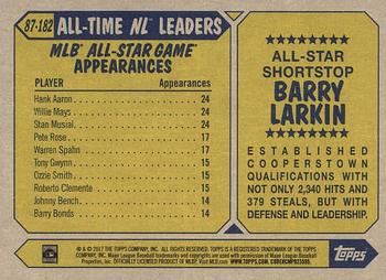 2017 Topps - 1987 Topps Baseball 30th Anniversary #87-182 Barry Larkin Back