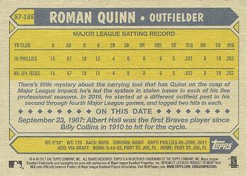 2017 Topps - 1987 Topps Baseball 30th Anniversary #87-185 Roman Quinn Back