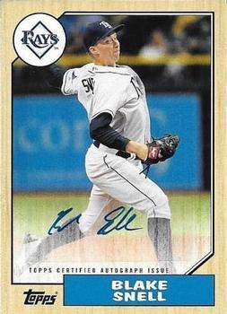 2017 Topps - 1987 Topps Baseball 30th Anniversary Autographs #1987A-BS Blake Snell Front