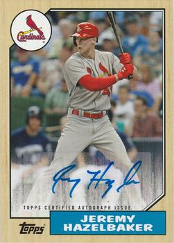 2017 Topps - 1987 Topps Baseball 30th Anniversary Autographs #1987A-JH Jeremy Hazelbaker Front