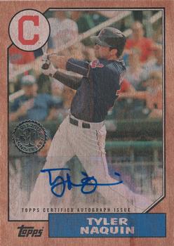 2017 Topps - 1987 Topps Baseball 30th Anniversary Autographs Maple Wood #1987A-TN Tyler Naquin Front