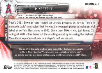 2017 Topps - Bowman Then & Now #BOWMAN-1 Mike Trout Back