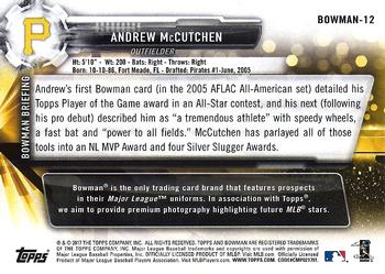 2017 Topps - Bowman Then & Now #BOWMAN-12 Andrew McCutchen Back