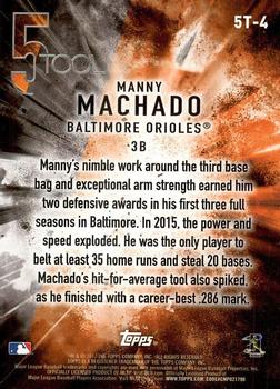 2017 Topps - 5 Tool #5T-4 Manny Machado Back