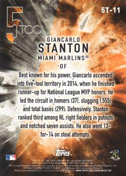 2017 Topps - 5 Tool #5T-11 Giancarlo Stanton Back