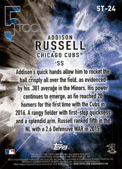 2017 Topps - 5 Tool #5T-24 Addison Russell Back